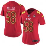 Camiseta AFC Miller Rojo 2017 Pro Bowl NFL Mujer
