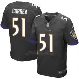 Camiseta Baltimore Ravens Correa Negro Nike Elite NFL Hombre