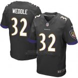 Camiseta Baltimore Ravens Weddle Negro Nike Elite NFL Hombre