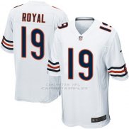 Camiseta Chicago Bears Royal Blanco Nike Game NFL Hombre