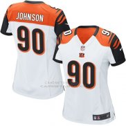 Camiseta Cincinnati Bengals Johnson Blanco Nike Game NFL Mujer