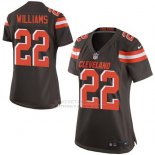 Camiseta Cleveland Browns Williams Marron Nike Game NFL Mujer