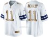 Camiseta Dallas Cowboys Beasley Blanco Nike Gold Game NFL Hombre