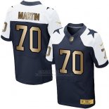 Camiseta Dallas Cowboys Martin Blanco y Profundo Azul Nike Gold Elite NFL Hombre Camiseta Dallas Cowboys Martin Blanco y Profundo Azul Nike Gold Elite NFL Hombre