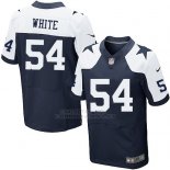 Camiseta Dallas Cowboys White Profundo Azul y Blanco Nike Elite NFL Hombre