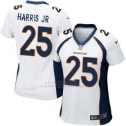 Camiseta Denver Broncos Harris Jr Nike Game NFL Blanco Mujer