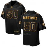 Camiseta Green Bay Packers Martinez 2016 Negro Nike Elite Pro Line Gold NFL Hombre