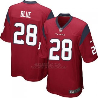 Camiseta Houston Texans Blue Rojo Nike Game NFL Hombre
