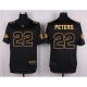 Camiseta Kansas City Chiefs Peters Negro Nike Elite Pro Line Gold NFL Hombre
