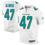 Camiseta Miami Dolphins Alonso Blanco Nike Elite NFL Hombre