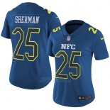 Camiseta NFC Sherman Azul 2017 Pro Bowl NFL Mujer