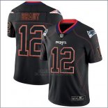 Camiseta NFL Legend Hombre New England Patriots 12 Tom Brady Negro