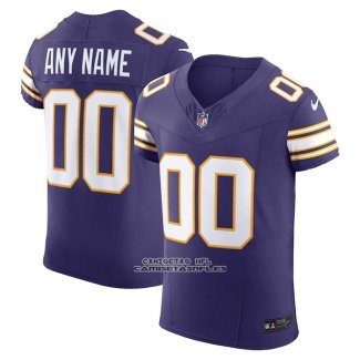 Camiseta NFL Elite Minnesota Vikings Vapor F.U.S.E. Personalizada Violeta (2)