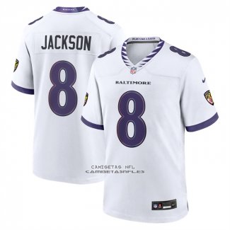 Camiseta NFL Game Baltimore Ravens Lamar Jackson Blanco1