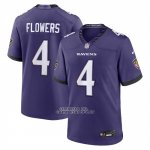 Camiseta NFL Game Baltimore Ravens Zay Flowers Jugador Violeta