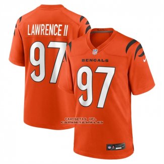 Camiseta NFL Game Cincinnati Bengals Dexter Lawrence II Naranja