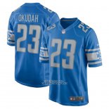 Camiseta NFL Game Detroit Lions Jeff Okudah 23 Azul