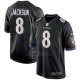 Camiseta NFL Game Hombre Baltimore Ravens 8 Lamar Jackson Negro 2018 Draft Pick