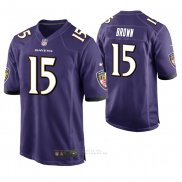 Camiseta NFL Game Hombre Baltimore Ravens Marquise Brown Violeta