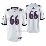 Camiseta NFL Game Hombre Baltimore Ravens Trent Sieg Blanco Camiseta NFL Game Hombre Baltimore Ravens Trent Sieg Blanco