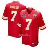 Camiseta NFL Game Kansas City Chiefs Harrison Butker Super Bowl LVII Patch Rojo