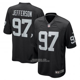 Camiseta NFL Game Las Vegas Raiders Quinton Jefferson Negro