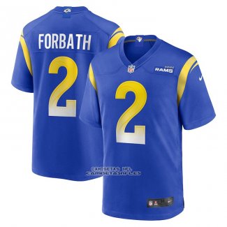 Camiseta NFL Game Los Angeles Rams Kai Forbath Azul