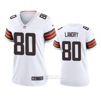 Camiseta NFL Game Mujer Cleveland Browns Jarvis Landry 2020 Blanco