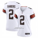 Camiseta NFL Game Mujer Cleveland Browns Shedeur Sanders Blanco