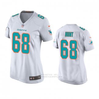 Camiseta NFL Game Mujer Miami Dolphins Robert Hunt Blanco