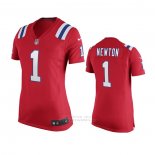 Camiseta NFL Game Mujer New England Patriots Cam Newton Rojo