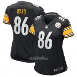 Camiseta NFL Game Mujer Pittsburgh Steelers Hines Ward Retired Negro