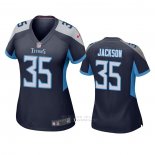Camiseta NFL Game Mujer Tennessee Titans 35 Chris Jackson Azul