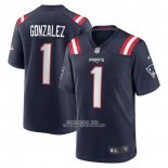 Camiseta NFL Game New England Patriots Christian Gonzalez 2023 NFL Draft First Round Pick Azul