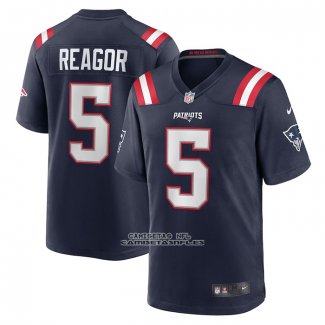 Camiseta NFL Game New England Patriots Jalen Reagor Azul