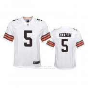 Camiseta NFL Game Nino Cleveland Browns Case Keenum 2020 Blanco