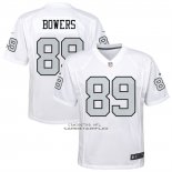 Camiseta NFL Game Nino Las Vegas Raiders Brock Bowers Alterno Blanco
