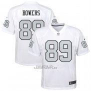 Camiseta NFL Game Nino Las Vegas Raiders Brock Bowers Alterno Blanco