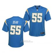 Camiseta NFL Game Nino Los Angeles Chargers Junior Seau 2020 Azul