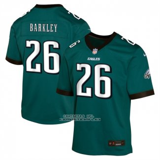 Camiseta NFL Game Nino Philadelphia Eagles Saquon Barkley Verde Oscuro