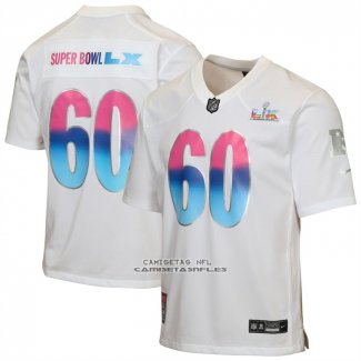 Camiseta NFL Game Nino Super Bowl LX Blanco