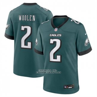 Camiseta NFL Game Philadelphia Eagles Tariq Woolen Jugador Verde