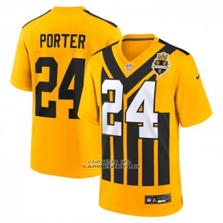Camiseta NFL Game Pittsburgh Steelers Joey Porter Jr Alterno 1933 Retro Amarillo