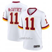 Camiseta NFL Game Washington Commanders Luke McCaffrey Super Bowl Era Blanco