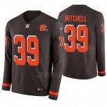 Camiseta NFL Hombre Cleveland Browns Terrance Mitchell Marron Therma Manga Larga