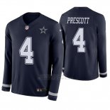 Camiseta NFL Hombre Dallas Cowboys Dak Prescott Azul Therma Manga Larga