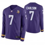 Camiseta NFL Hombre Minnesota Vikings Daniel Carlson Violeta Therma Manga Larga