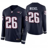 Camiseta NFL Hombre New England Patriots Sony Michel Azul Therma Manga Larga