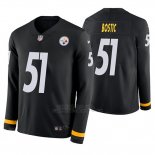 Camiseta NFL Hombre Pittsburgh Steelers Jon Bostic Negro Therma Manga Larga