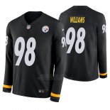 Camiseta NFL Hombre Pittsburgh Steelers Vince Williams Negro Therma Manga Larga